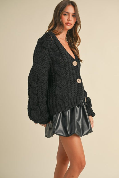 Chunky Knit Oversized Cardigan