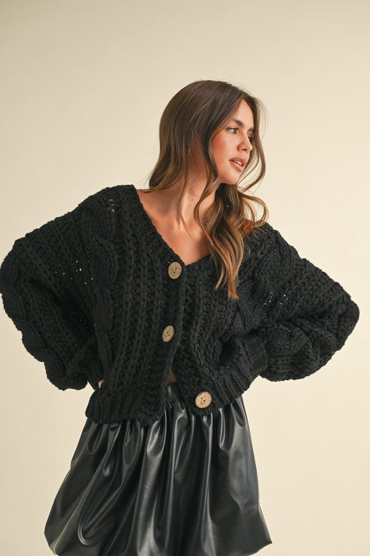 Chunky Knit Oversized Cardigan