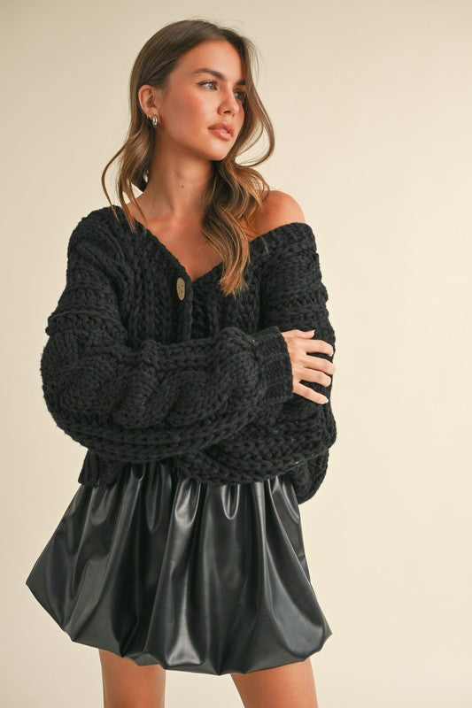 Chunky Knit Oversized Cardigan