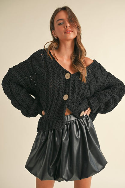 Chunky Knit Oversized Cardigan