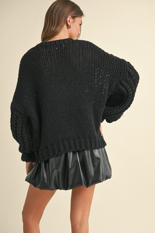 Chunky Knit Oversized Cardigan